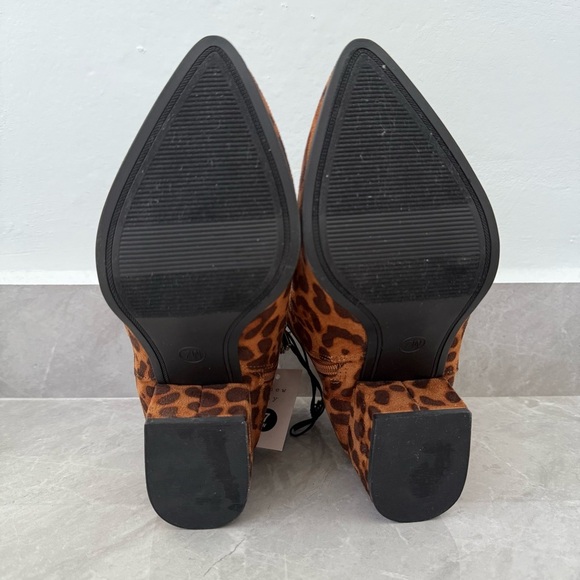 Women’s A New Day Target The Valerie Microsuede City Ankle Leopard Print Booties - Picture 10 of 16